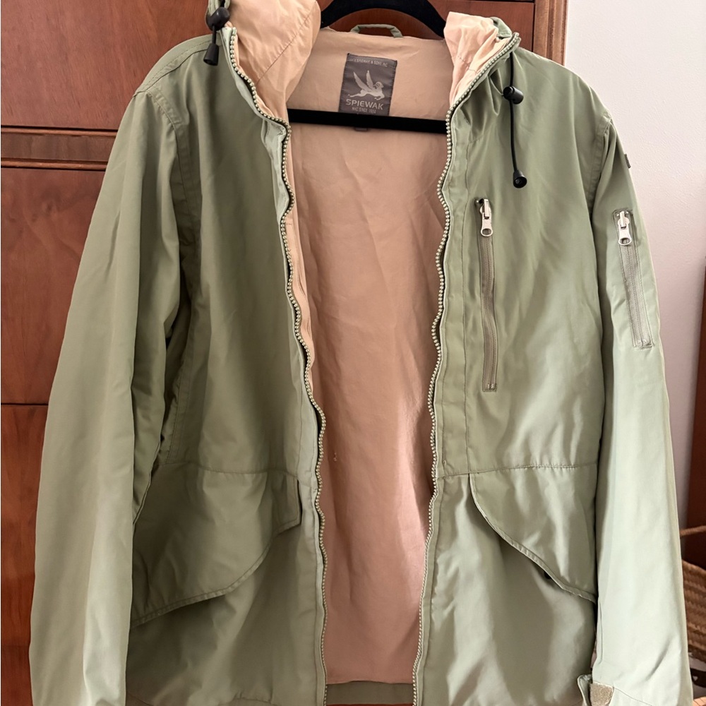 Spiewak Men's Two-Tone Hooded Jacket in Olive Green